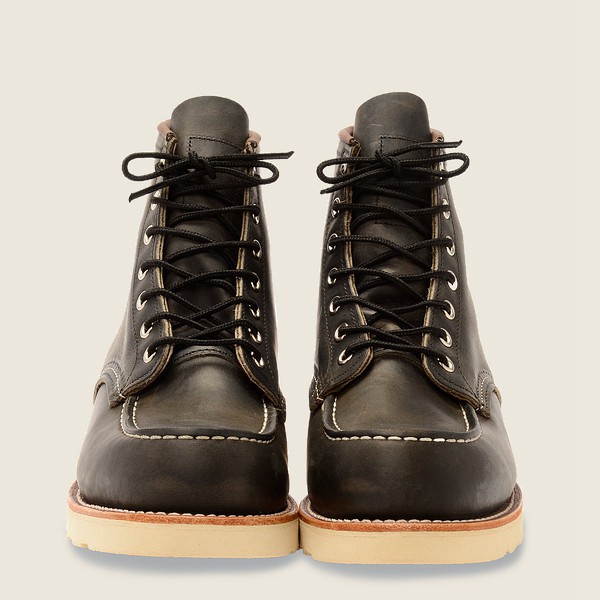 Red Wing Heritage Bot Erkek - Classic Moc - 6-Inch Rough & Tough Deri - Koyu Gri - 43NMUYIER